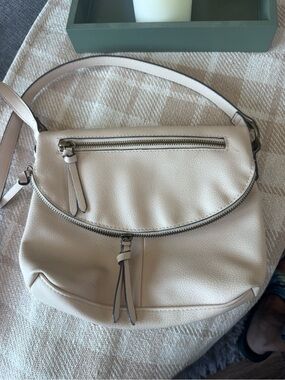SONOMA Women’s Cream Leather Crossbody Bag